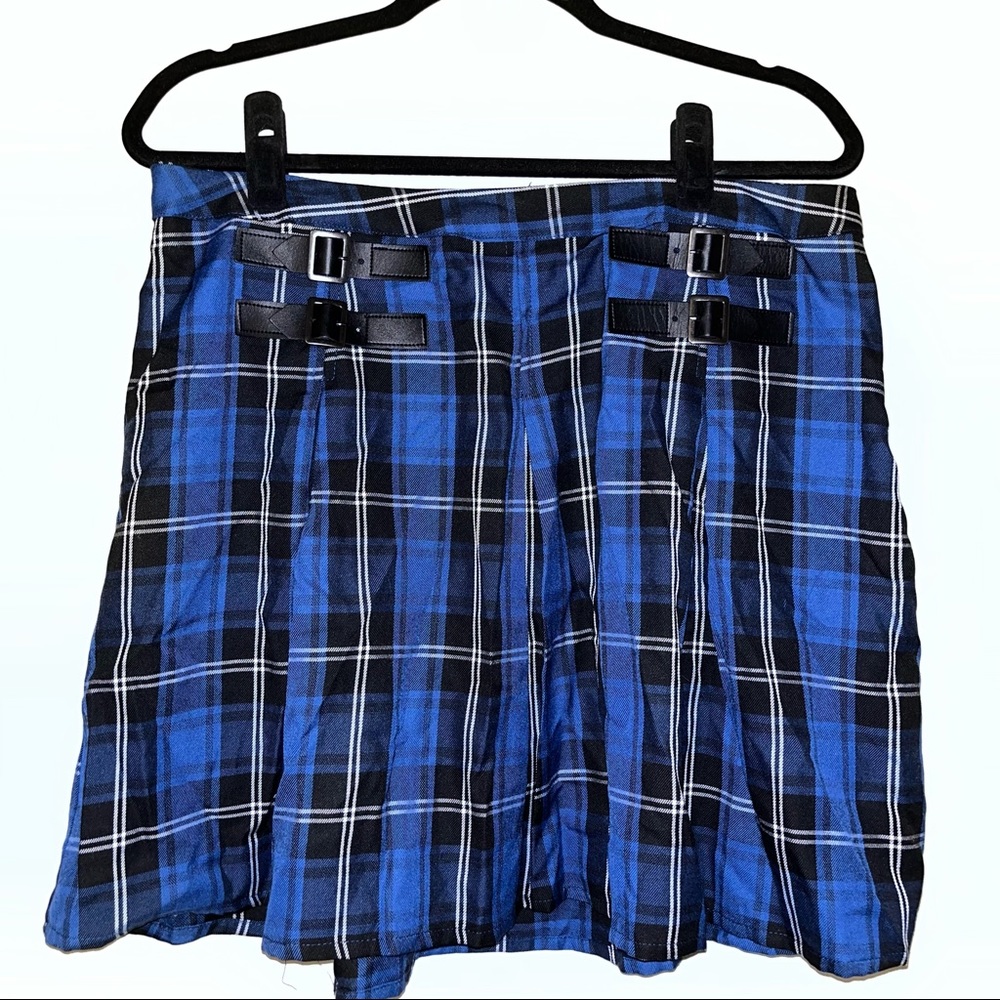 TRIPP, Lip Service, or Hot Topic Blue Plaid Mini Skirt (I can’t remember) XL